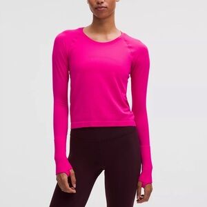 Lululemon Athletica Vibrant Pink Race length swiftly Long Sleeve 12